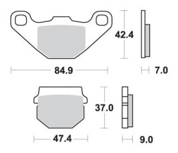 SBS PROMOCJA KLOCKI HAMULCOWE KH83 OFF-ROAD SINTER KOLOR ZŁOTY