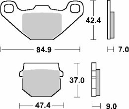 SBS PROMOCJA KLOCKI HAMULCOWE KH83 OFF-ROAD SINTER KOLOR ZŁOTY