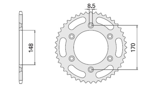 CHT ZĘBATKA TYLNA 808 47 (828-47) SUZUKI DR 800 BIG 91-93 (SR43B) (JTR828.47)* (ŁAŃC. 520) CHT ZĘBATKA TYLNA 808 47 (828-47) SUZUKI DR 800 BIG 91-93 (SR43B) (JTR828.47)* (ŁAŃC. 520)