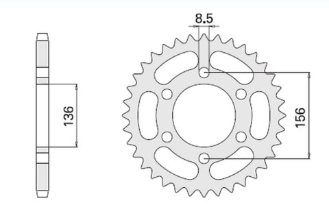 CHT ZĘBATKA TYLNA 830 46 HUSQVARNATE 610 (817-46) CHT ZĘBATKA TYLNA 830 46 HUSQVARNATE 610 (817-46)