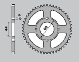 CHT ZĘBATKA TYLNA 832 45 YAMAHA MBK (832-45) YAMAHA DT 80 MX