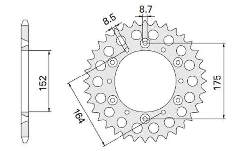 CHT ZĘBATKA TYLNA 856 46 (856-46) YAMAHA TT600 R '98-'03, TT600S '93-'95 (JTR853.46) (ŁAŃC. 520) CHT ZĘBATKA TYLNA 856 46 (856-46) YAMAHA TT600 R '98-'03, TT600S '93-'95 (JTR853.46) (ŁAŃC. 520)