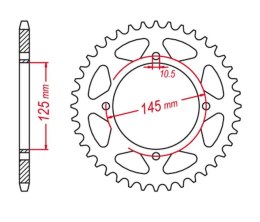 GROSSKOPF PROMOCJA ZĘBATKA TYLNA 857 45 YAMAHA XT600 '83-'03 (JTR857.45)