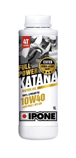 IPONE FULL POWER KATANA 10W40 OLEJ SILNIKOWY 100 % SYNTETYK 1L (ESTER, MA2) (AKC) (15) ZASTĘPOWANY PRZEZ 801021