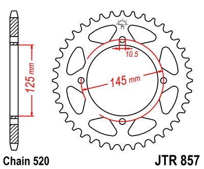 JT ZĘBATKA TYLNA 857 45 YAMAHA XT 600E '90-03, XT 660Z TENERE '91-00 (85745JTZBK) (ŁAŃC. 520) KOLOR CZARNY - PATRZ RÓWNIEŻ 45884 JT ZĘBATKA TYLNA 857 45 YAMAHA XT 600E '90-03, XT 660Z TENERE '91-00 (85745JTZBK) (ŁAŃC. 520) KOLOR CZARNY - PATRZ RÓWNIEŻ 45884