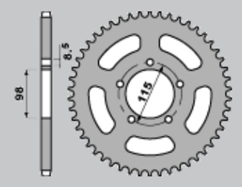 PBR ZĘBATKA TYLNA 893 46 C45 KTM SX 60/65 (ŁAŃC.420) (JTR894.46) PBR ZĘBATKA TYLNA 893 46 C45 KTM SX 60/65 (ŁAŃC.420) (JTR894.46)