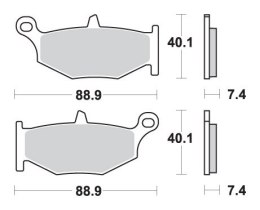 SBS KLOCKI HAMULCOWE KH419 STREET PERFORMANCE (EXCEL) SINTER KOLOR ZŁOTY PASUJE DO: SUZUKI GSX-R 600/750/1000/1300, DL1000 V-STR