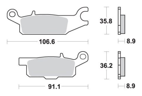 SBS KLOCKI HAMULCOWE KH445 OFF-ROAD SINTER KOLOR ZŁOTY SBS KLOCKI HAMULCOWE KH445 OFF-ROAD SINTER KOLOR ZŁOTY