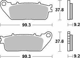 SBS KLOCKI HAMULCOWE KH488 STREET STANDART CERAMIC KOLOR CZARNY PASUJE DO: HONDA VFR800/1200, CB1000 TYŁ