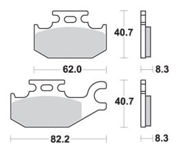 SBS PROMOCJA KLOCKI HAMULCOWE KH413 OFF-ROAD SINTER KOLOR ZŁOTY