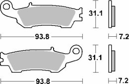 SBS PROMOCJA KLOCKI HAMULCOWE KH450 OFF-ROAD SINTER KOLOR ZŁOTY