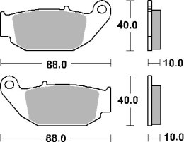 SBS PROMOCJA KLOCKI HAMULCOWE KH629 STREET STANDART CERAMIC KOLOR CZARNY PASUJE DO: HONDA CB 125 R / 300 R 18-, CRF 250 L 13-17,