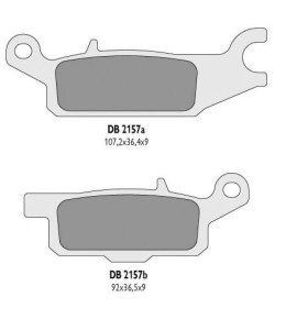 DELTA BRAKING KLOCKI HAMULCOWE KH445 YAMAHA YFM 550 GRIZZLY '11-14, YFM 700 GRIZZLY '07-18 LEWY TYŁ - ZASTĘPUJĄ DB2157MX-D ORAZ 