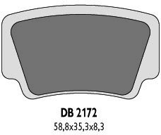 DELTA BRAKING KLOCKI HAMULCOWE KH463 KTM QUAD - ZASTĘPUJĄ DB2172MX-D ORAZ DB2172QD-D