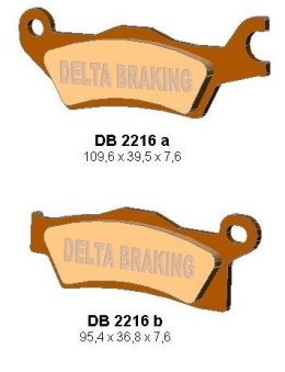 DELTA BRAKING KLOCKI HAMULCOWE KH618 CAN-AM OUTLANDER 800/1000 '12, RENEGADE 1000 '12 LEWY PRZÓD - ZASTĘPUJĄ DB2216MX-D ORAZ DB2