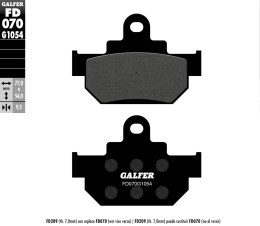 GALFER KLOCKI HAMULCOWE KH106/2 PÓŁMETALICZNE (GRUBOŚĆ 9,5MM)