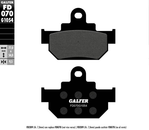 GALFER KLOCKI HAMULCOWE KH106/2 PÓŁMETALICZNE (GRUBOŚĆ 9,5MM) GALFER KLOCKI HAMULCOWE KH106/2 PÓŁMETALICZNE (GRUBOŚĆ 9,5MM)