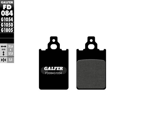 GALFER KLOCKI HAMULCOWE KH116 PÓŁMETALICZNE GALFER KLOCKI HAMULCOWE KH116 PÓŁMETALICZNE