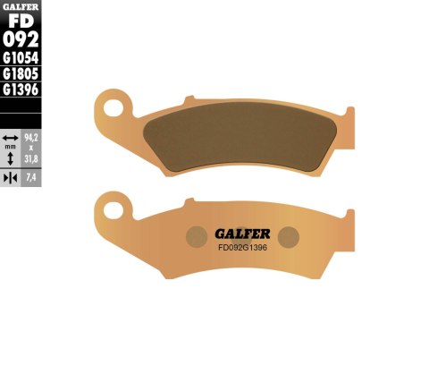 GALFER KLOCKI HAMULCOWE KH125 SPIEK METALICZNY (ZŁOTE) OFF ROAD GALFER KLOCKI HAMULCOWE KH125 SPIEK METALICZNY (ZŁOTE) OFF ROAD