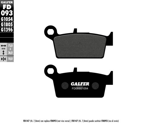 GALFER KLOCKI HAMULCOWE KH131 PÓŁMETALICZNE GALFER KLOCKI HAMULCOWE KH131 PÓŁMETALICZNE