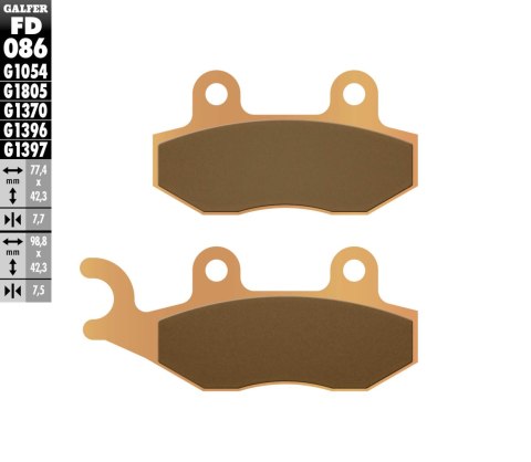 GALFER KLOCKI HAMULCOWE KH135 / KH214 SPIEK METALICZNY (ZŁOTE) ATV GALFER KLOCKI HAMULCOWE KH135 / KH214 SPIEK METALICZNY (ZŁOTE) ATV
