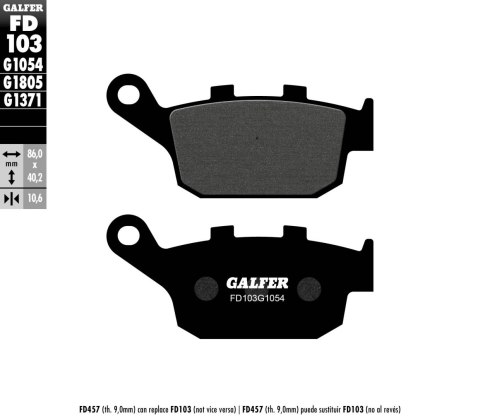 GALFER KLOCKI HAMULCOWE KH140 PÓŁMETALICZNE GALFER KLOCKI HAMULCOWE KH140 PÓŁMETALICZNE