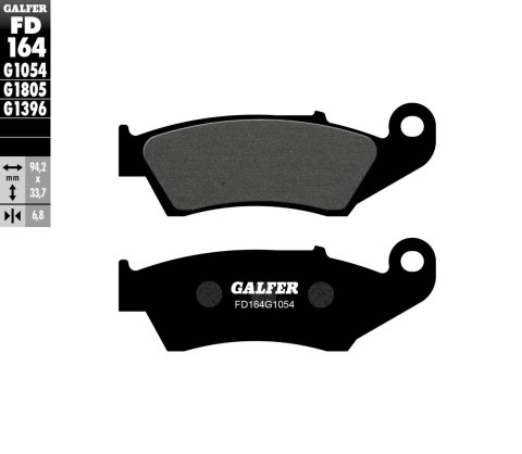 GALFER KLOCKI HAMULCOWE KH185 PÓŁMETALICZNE GALFER KLOCKI HAMULCOWE KH185 PÓŁMETALICZNE