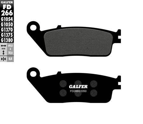 GALFER KLOCKI HAMULCOWE KH226 / KH142 PÓŁMETALICZNE SCOOTER GALFER KLOCKI HAMULCOWE KH226 / KH142 PÓŁMETALICZNE SCOOTER