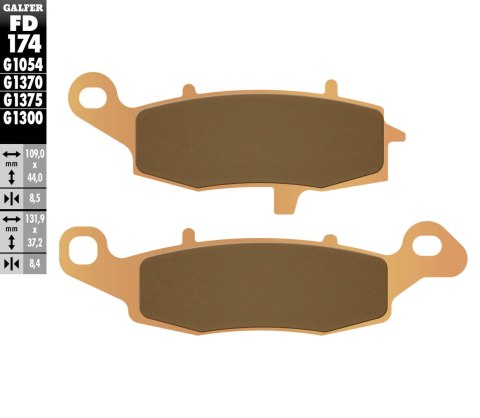 GALFER KLOCKI HAMULCOWE KH229 SPIEK METALICZNY (ZŁOTE) SPORT GALFER KLOCKI HAMULCOWE KH229 SPIEK METALICZNY (ZŁOTE) SPORT