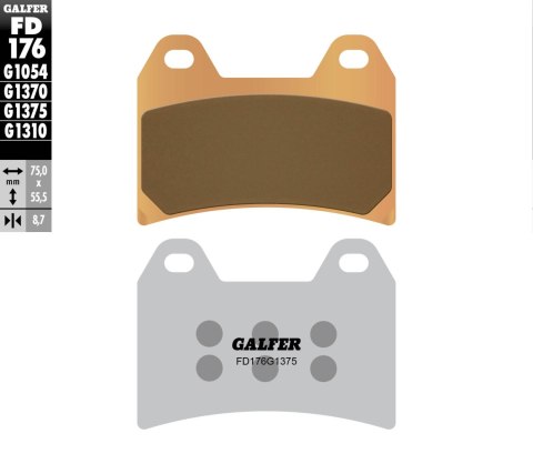 GALFER KLOCKI HAMULCOWE KH244 SPIEK METALICZNY (ZŁOTE) SPORT GALFER KLOCKI HAMULCOWE KH244 SPIEK METALICZNY (ZŁOTE) SPORT