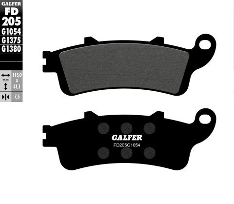 GALFER KLOCKI HAMULCOWE KH261 / KH281 PÓŁMETALICZNE GALFER KLOCKI HAMULCOWE KH261 / KH281 PÓŁMETALICZNE