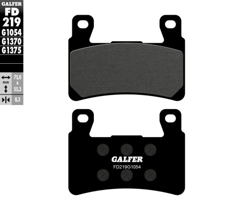 GALFER KLOCKI HAMULCOWE KH265 / KH296 PÓŁMETALICZNE GALFER KLOCKI HAMULCOWE KH265 / KH296 PÓŁMETALICZNE