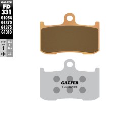 GALFER KLOCKI HAMULCOWE KH347 SPIEK METALICZNY (ZŁOTE) SPORT, PRZÓD