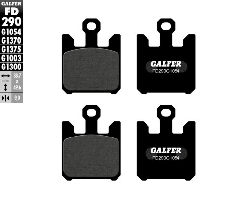 GALFER KLOCKI HAMULCOWE KH369/4 PÓŁMETALICZNE (4 SZT.) GALFER KLOCKI HAMULCOWE KH369/4 PÓŁMETALICZNE (4 SZT.)