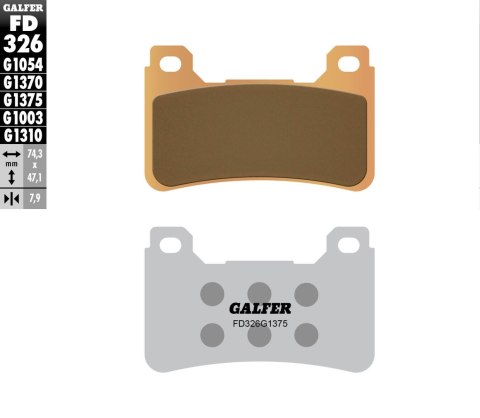 GALFER KLOCKI HAMULCOWE KH390 SPIEK METALICZNY (ZŁOTE) SPORT PRZÓD (HONDA CBR 600RR '05-'16, CBR 1000RR '04-16, VFR 800F '14-18, GALFER KLOCKI HAMULCOWE KH390 SPIEK METALICZNY (ZŁOTE) SPORT PRZÓD (HONDA CBR 600RR '05-'16, CBR 1000RR '04-16, VFR 800F '14-18,