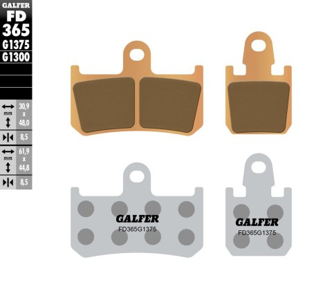 GALFER KLOCKI HAMULCOWE KH442/4 SPIEK METALICZNY (ZŁOTE) SPORT GALFER KLOCKI HAMULCOWE KH442/4 SPIEK METALICZNY (ZŁOTE) SPORT
