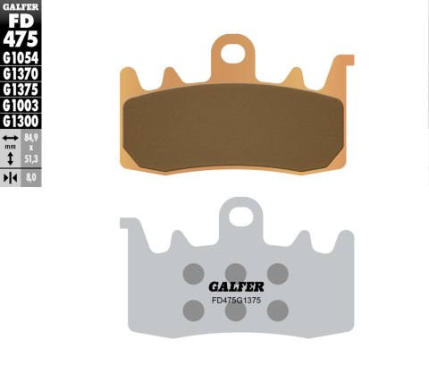GALFER KLOCKI HAMULCOWE KH630 SPIEK METALICZNY (ZŁOTE) SPORT GALFER KLOCKI HAMULCOWE KH630 SPIEK METALICZNY (ZŁOTE) SPORT