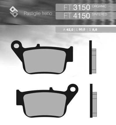 BRENTA KLOCKI HAMULCOWE KH678 SPIEK METALICZNY (ZŁOTE) YAMAHA YP 250R X-MAX '14-'16 TYŁ (FT 4150) BRENTA KLOCKI HAMULCOWE KH678 SPIEK METALICZNY (ZŁOTE) YAMAHA YP 250R X-MAX '14-'16 TYŁ (FT 4150)