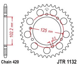 JT ZĘBATKA TYLNA 4406 59 APRILIA RX 50 FACTORY E4 2T LC '18 (440659JT) (ŁAŃC.420)