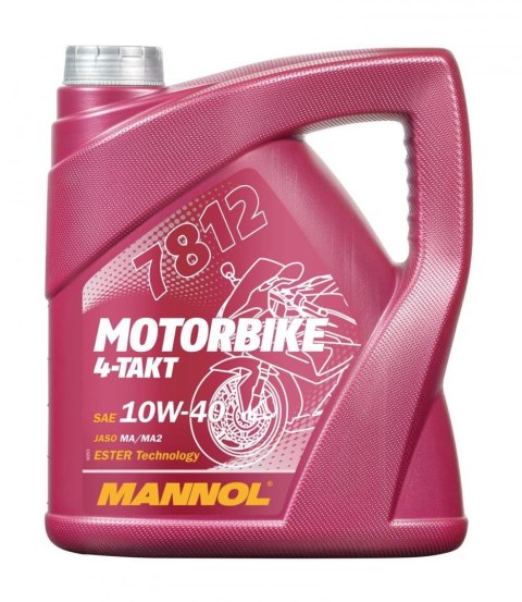 MANNOL OLEJ SILNIKOWY 4T MOTORBIKE 10W40 4L ESTER + MA2 SYNTETYK (7812) (API SN) MANNOL OLEJ SILNIKOWY 4T MOTORBIKE 10W40 4L ESTER + MA2 SYNTETYK (7812) (API SN)