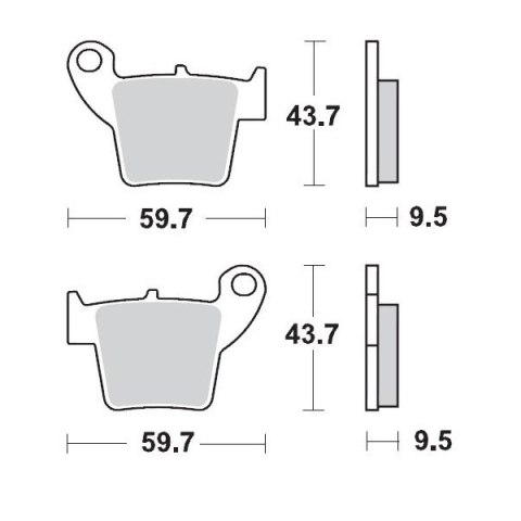MOTO-MASTER KLOCKI HAMULCOWE KH346 NITRO RACING SINTER METAL SOFT: 22 (NITRO SPORT) CR 125-250, CRF 450 MOTO-MASTER KLOCKI HAMULCOWE KH346 NITRO RACING SINTER METAL SOFT: 22 (NITRO SPORT) CR 125-250, CRF 450