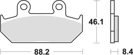 TRW ZF KLOCKI HAMULCOWE KH124 KH412 SINTER STREET HONDA VT 600 SHADOW '88, NX 650 DOMINATOR 90-94, VFR 750 86-87, CBR 1000 F 87-
