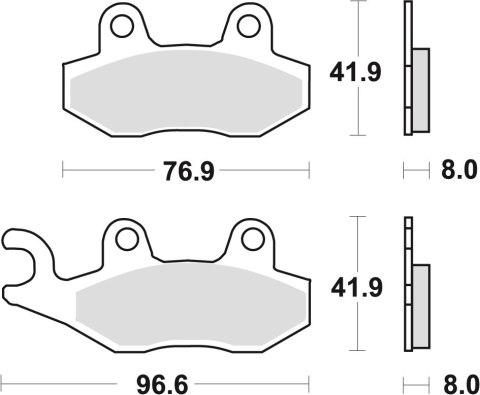 TRW ZF KLOCKI HAMULCOWE KH135 KH214 ORGANIC APRILIA SX 125 18-, HONDA NSR 150 02-, KAWASAKI KLX 125 10-13, KDX 250 90-94, KLX 25 TRW ZF KLOCKI HAMULCOWE KH135 KH214 ORGANIC APRILIA SX 125 18-, HONDA NSR 150 02-, KAWASAKI KLX 125 10-13, KDX 250 90-94, KLX 25