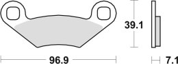 TRW ZF KLOCKI HAMULCOWE KH159 ORGANIC POLARIS OUTLAW 450 08-10, SPORTSMAN 500 '08-, SPORTSMAN 600 / 700 02-06, SPORTSMAN 800 05-