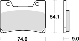 TRW ZF KLOCKI HAMULCOWE KH160 ORGANIC YAMAHA FZR 600 90-95, TDM 850 96-01, FZR 1000 89-90, V-MAX 1200 96-02, PRZÓD (PROMOCJA)