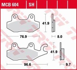 TRW ZF KLOCKI HAMULCOWE KH165/2 ORGANIC SUZUKI DR 800 97-99, TRIUMPH TIGER 1050 07-13, DYTONA 1200 93-97, TROPHY 1200 94-03, YAM
