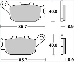 TRW ZF KLOCKI HAMULCOWE KH174 SINTER STREET HONDA CBF 500 04-08, CB 600 HORNET 98-15, CBF 600 04-13, CBR / RR 600 91-07, NC 700 
