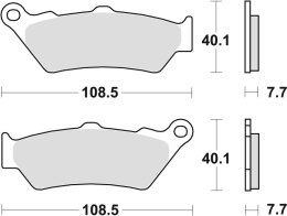 TRW ZF KLOCKI HAMULCOWE KH209 KH209/2 ORGANIC APRILIA PEGASO 650 97-10, ETV100 CAPONORD 01-09, BMW F 650 /CS / GS / DAKAR / ST 9