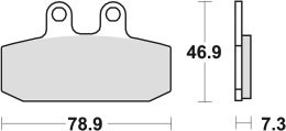 TRW ZF KLOCKI HAMULCOWE KH256 ORGANIC APRILIA RX 125 85-89, TUAREG 350 / 600 86-89, HONDA NSR 125 88-03, CRM 125 90-99, KTM EXC 