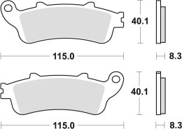 TRW ZF KLOCKI HAMULCOWE KH261 SINTER STREET HONDA NT 650 V DEAUVILLE 02-05 VFR 800 98-13, XL 1000 V 99-13 CBR 1100 97-08 STX 130